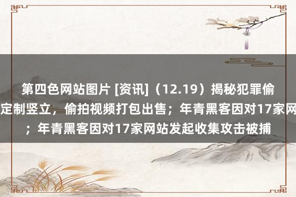 第四色网站图片 [资讯]（12.19）揭秘犯罪偷拍玄色链：750 元可定制竖立，偷拍视频打包出售；年青黑客因对17家网站发起收集攻击被捕