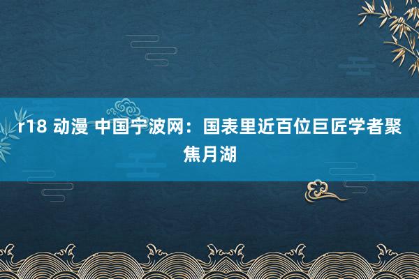 r18 动漫 中国宁波网：国表里近百位巨匠学者聚焦月湖